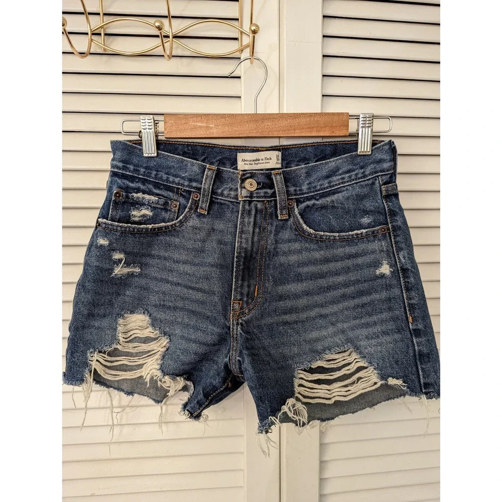 abercrombie and fitch boyfriend shorts size 00 - Picture 1 of 3